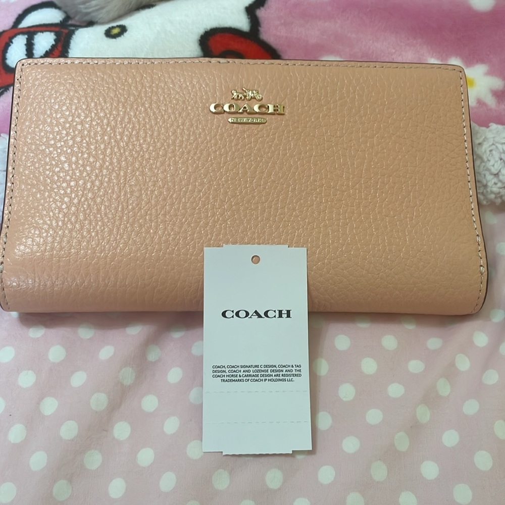 COACH slim zip wallet